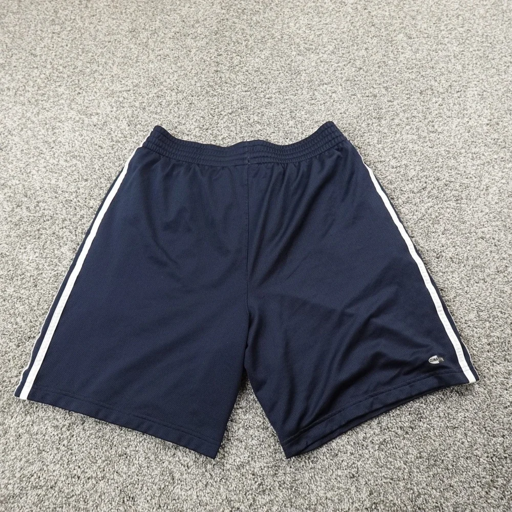 Adidas Shorts Mens M Blue Drawstring Soccer Track Basketball Gym Running Y2K 00s